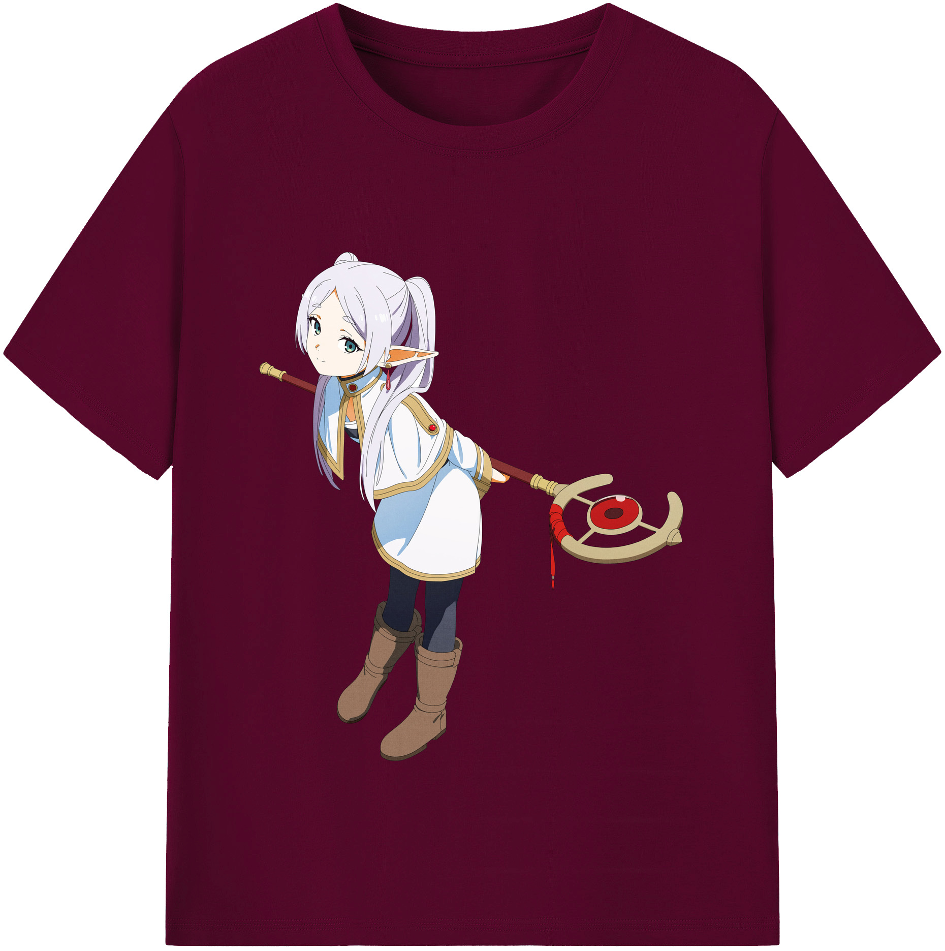 （画像用） 葬送のフリーレン Frieren レディースカジュアルプリントTシャツ（綿100％）